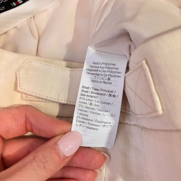 J Crew Collection side tab trousers Italian linen blend 4P - Picture 6 of 6